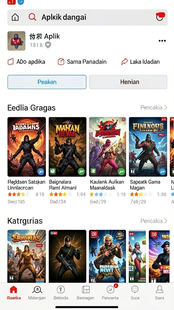 Tampilkan upgrade senjata yang menarik dan futuristik.