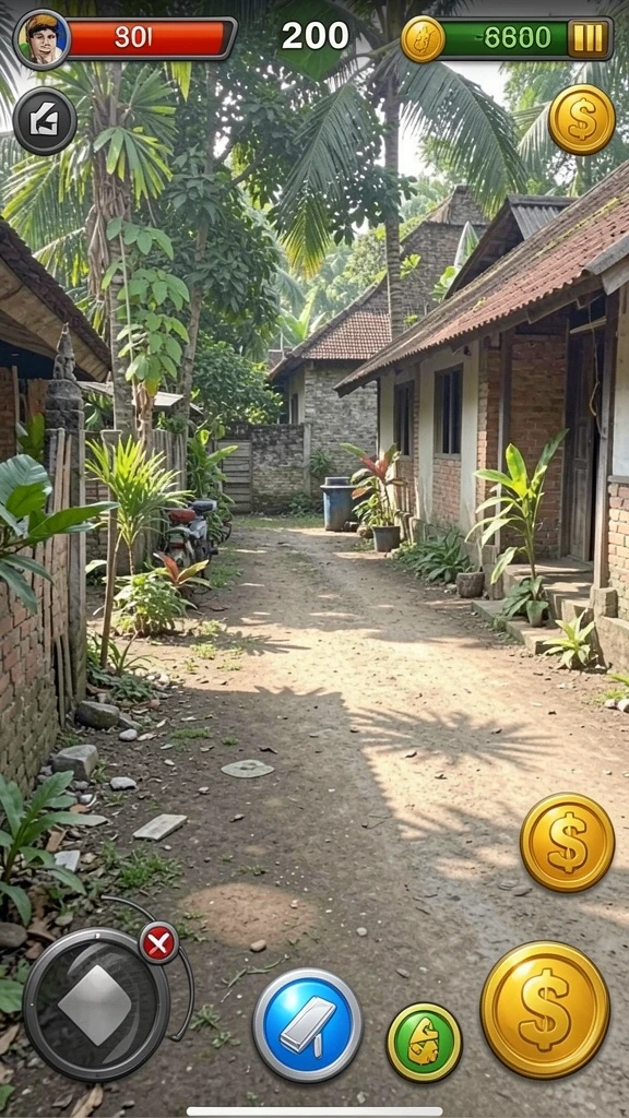 Tangkapan layar menunjukkan karakter utama dalam aksi.