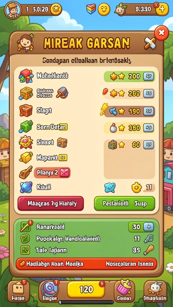 Screenshot memperlihatkan tampilan menu yang menarik dan intuitif.
