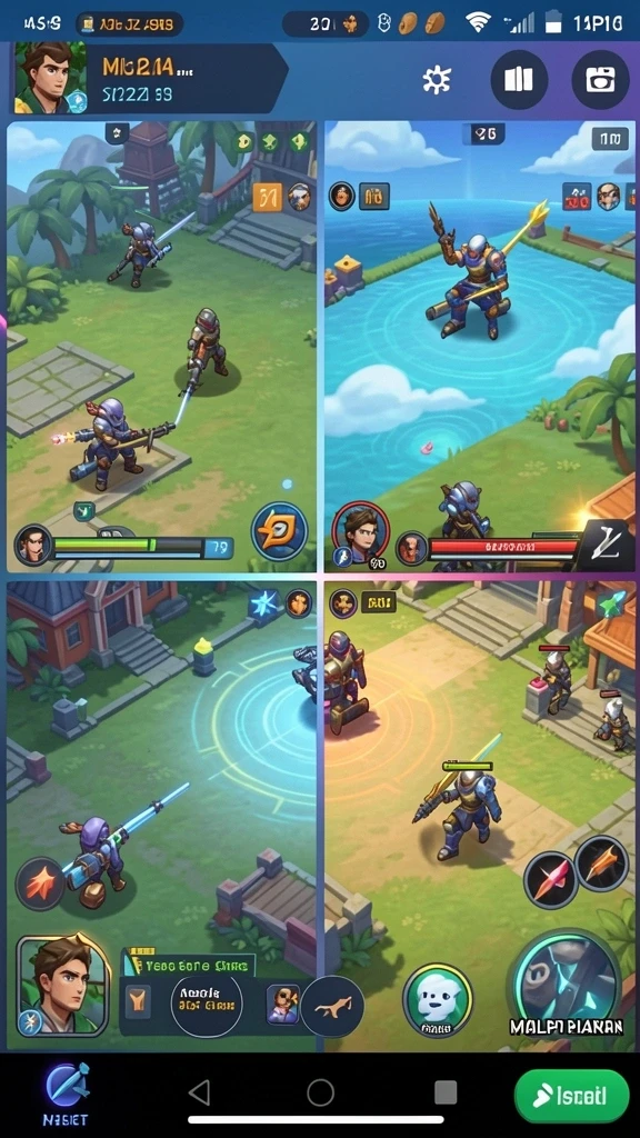 Screenshot menunjukkan fitur komunitas di dalam game.