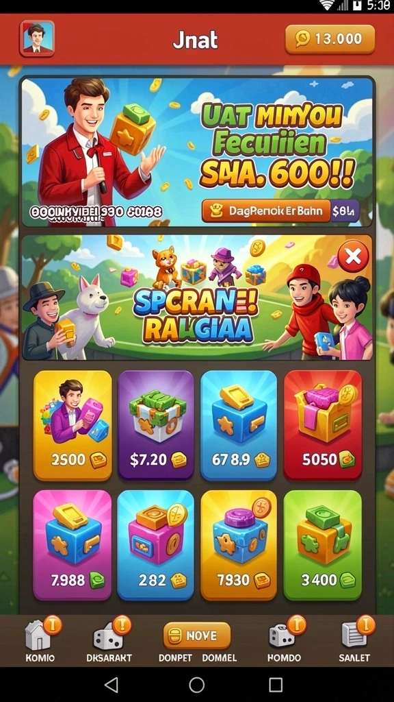 Bonus dan promosi menarik setiap hari untuk pemain.