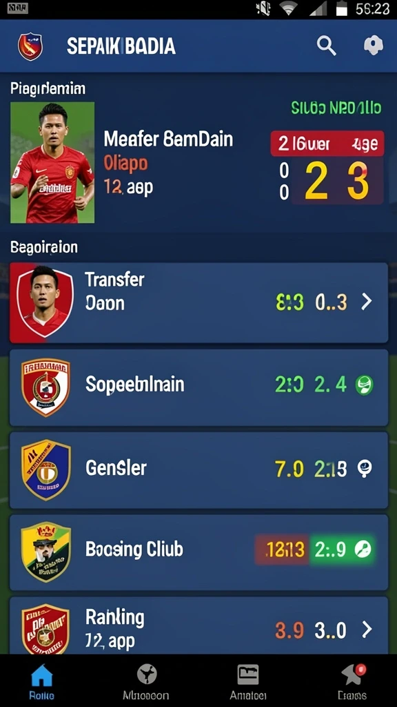 Tampilan antarmuka game yang modern dan menarik.