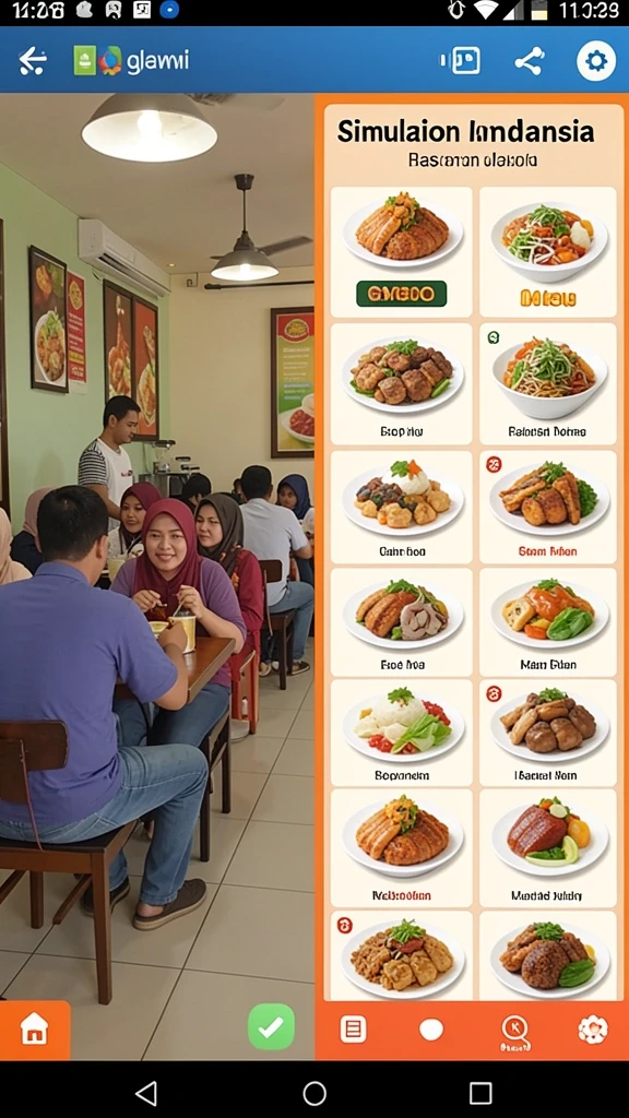 Screenshot menampilkan antarmuka utama yang menarik.