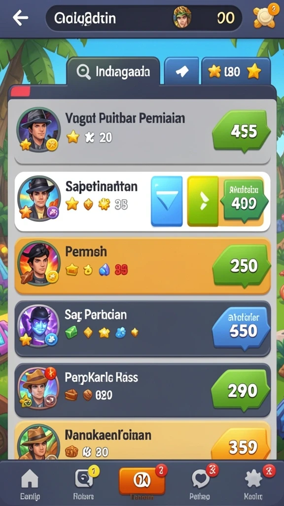 Interaksi sosial dengan teman dalam game.