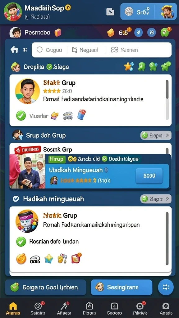 Screenshot menunjukkan pilihan permainan slot yang menarik.
