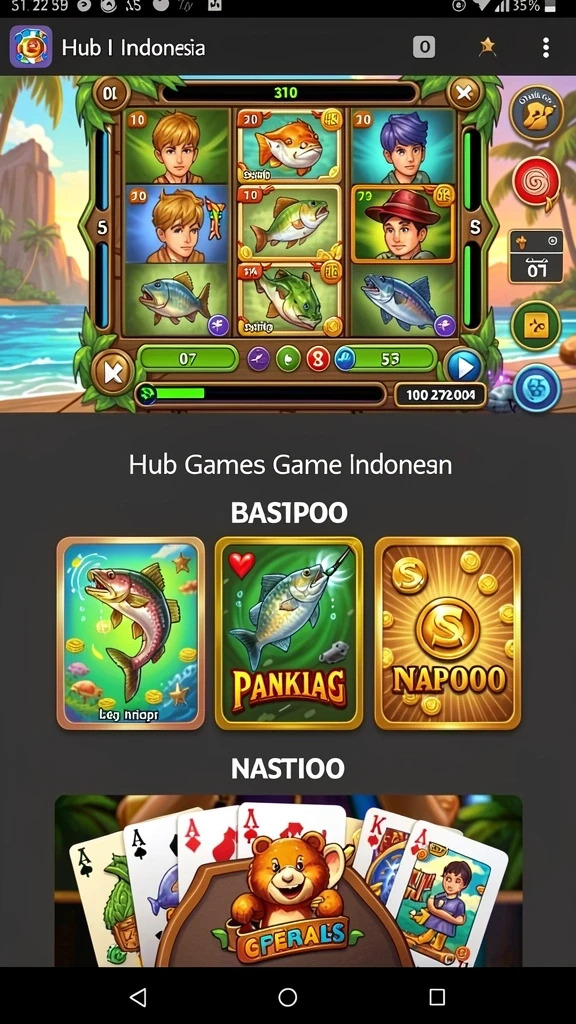 Screenshoot menampilkan interface utama aplikasi LUCKSVIP.
