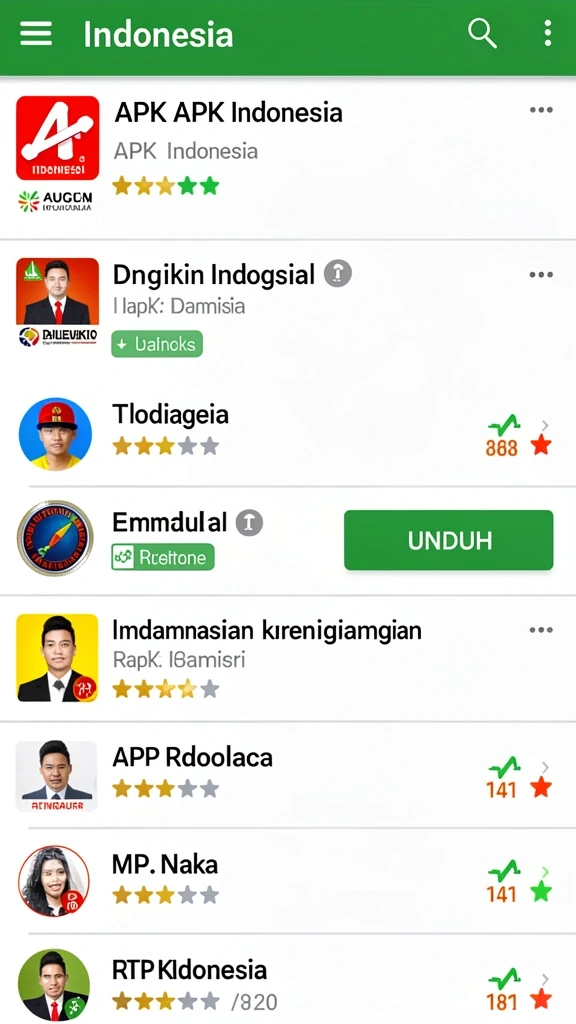 Screenshoot menunjukkan beberapa pilihan permainan yang tersedia.