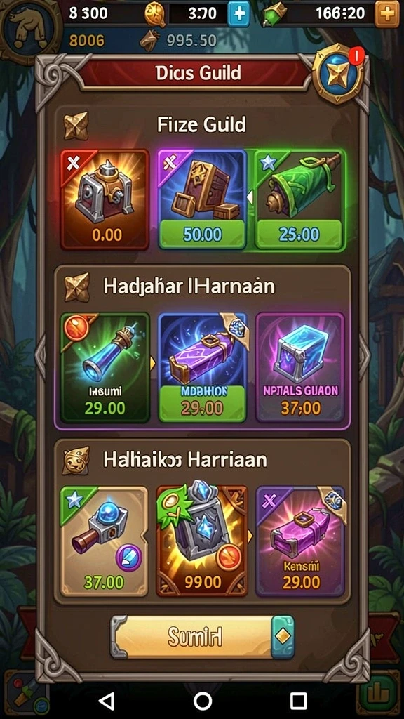 Lingkungan permainan yang kaya dan berwarna.