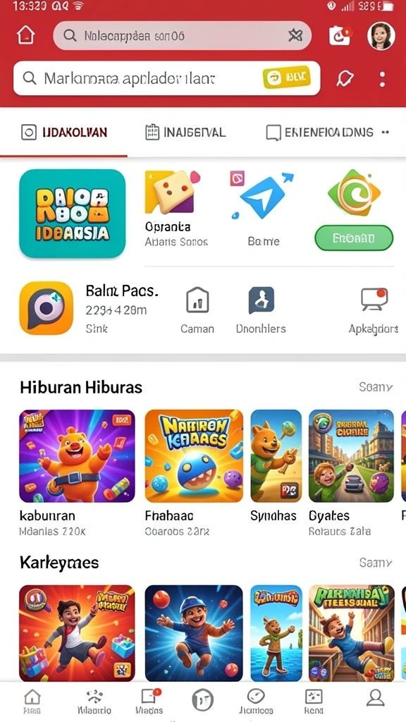 Tampilan awal yang menarik dan mudah dinavigasi.