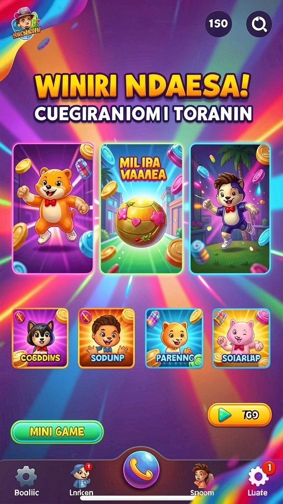 Tampilan antarmuka utama game yang menarik.