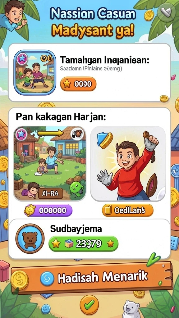 Tampilan level permainan yang mendebarkan.