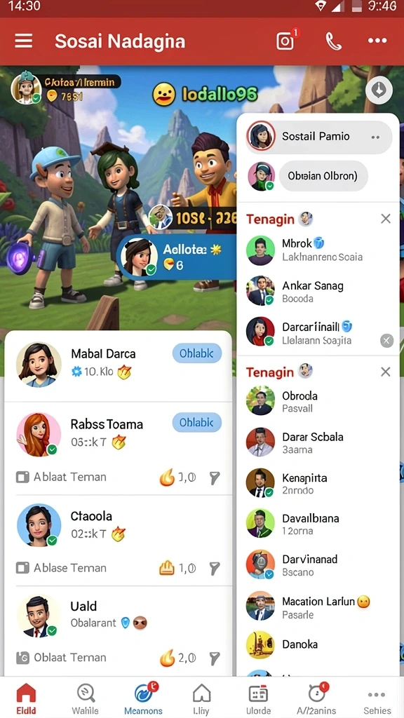 Screenshot menunjukkan rusa berjuang melawan predator.