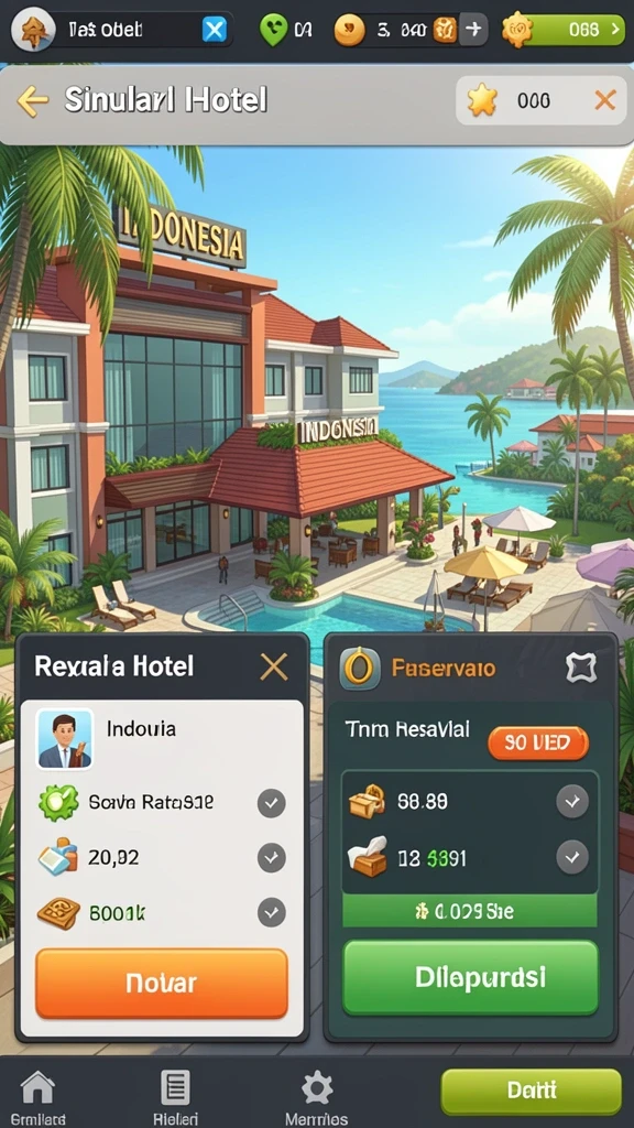 Tangkapan layar dari level pertama yang penuh warna.