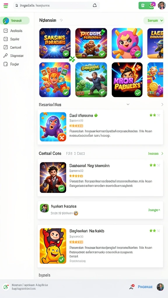 Screenshot menunjukkan fitur bonus yang menguntungkan.